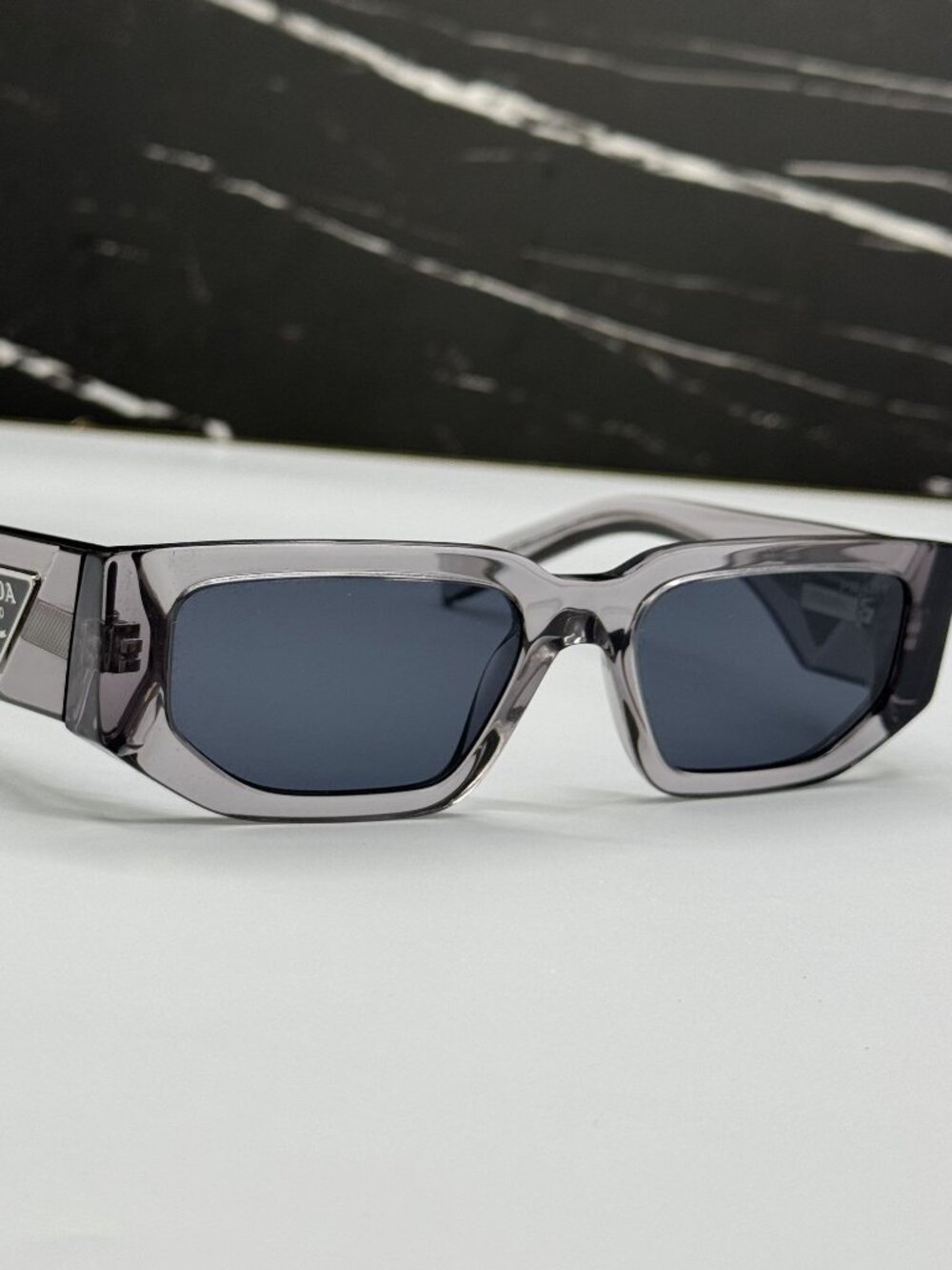 NEW PRADA PR09ZS 18S09T SUNGLASSES TRANSPARENT GRAY UNISEX PR 09ZS, SPR 09Z - Picture 5 of 10